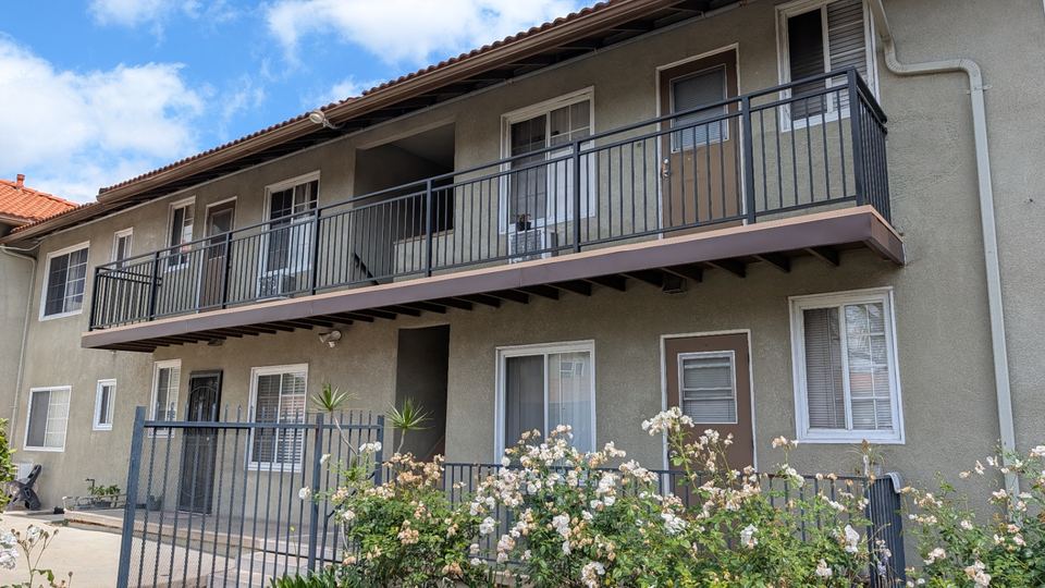 Monterey Park balcony waterproofing repair with new code-compliant railings under SB 721
